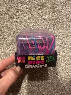 Nee Doh Nice Berg Swirl Squish Toy - Purple, Pink, Blue